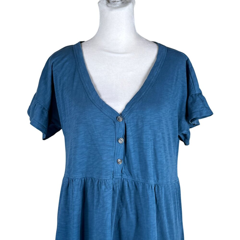 Natural by KNOWN SUPPLY V-Neck Dress in Organic Cotton Size XS - Picture 4 of 11